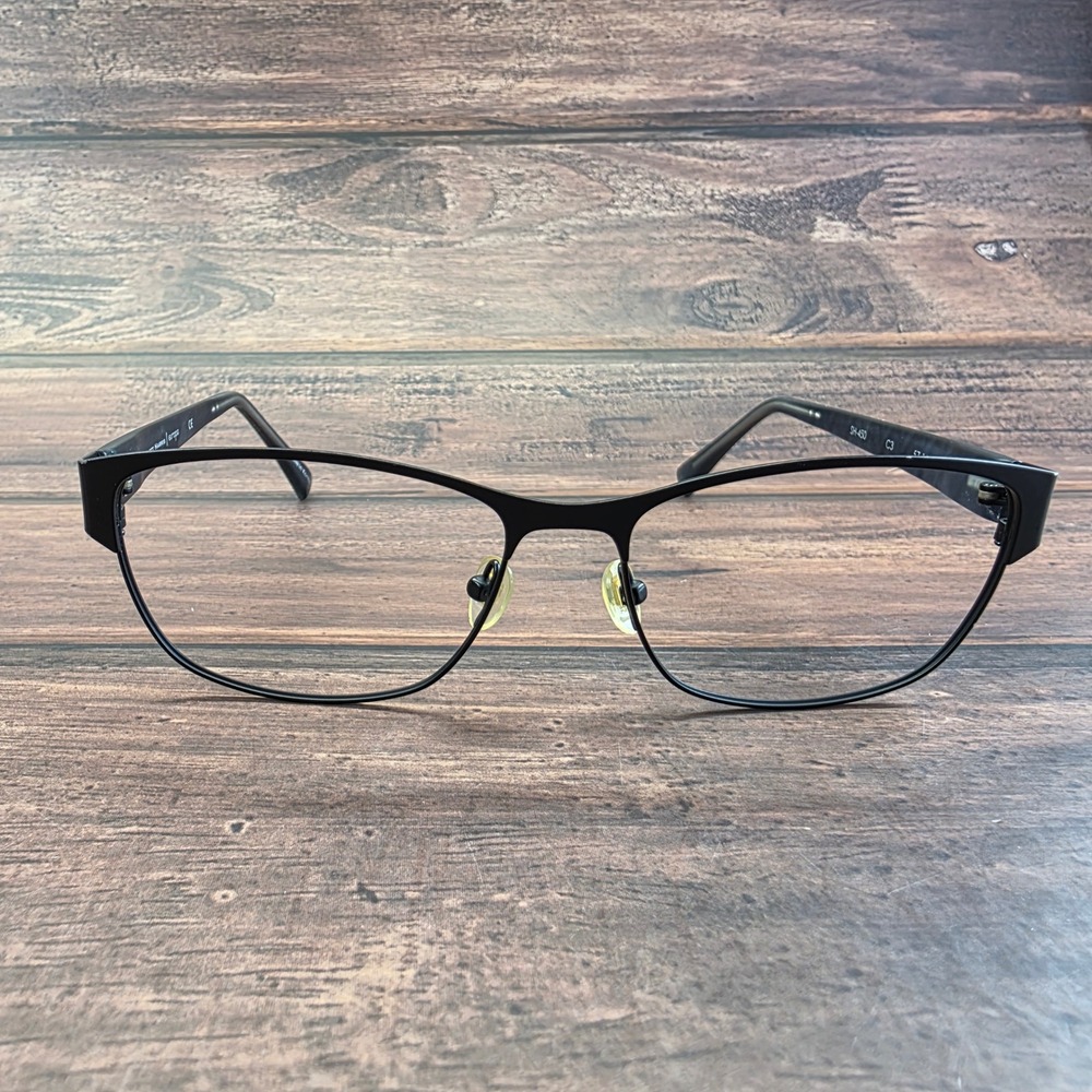 Scott Harris Europa SH-450 C3 Black Metal Cat Eye‎ Eyeglass Frames 57-16-140